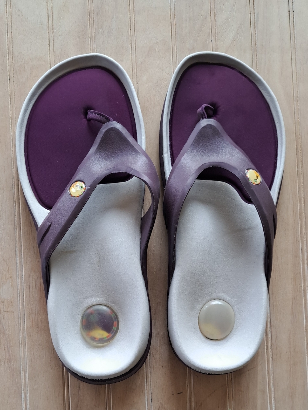 Hawaiian Jellys Kona Hawaii Unisex Purple Comfort Thong Sandals M9 W11 Casual